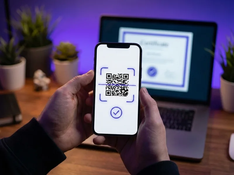 شهادات إكمال موثقة كود QR